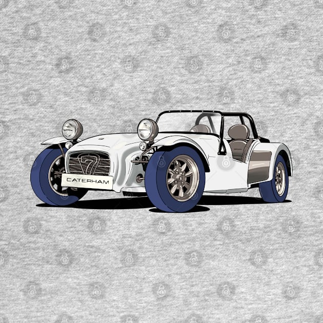 Caterham 7 in white by Webazoot